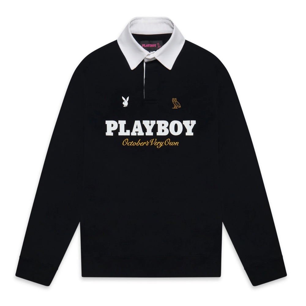 Playboy x OVO Rugby Polo in Black
